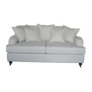 Châu Âu mộc mạc đồ nội thất bằng gỗ nhung vải bọc ghế giải trí phòng khách ghế sofa sectionals cho 2 chỗ ngồi