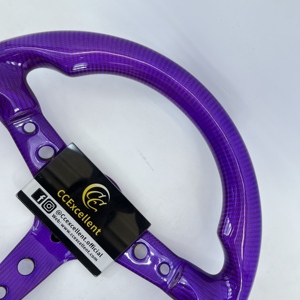 <span class=keywords><strong>Volant</strong></span> de course professionnel personnalisable en fibre de carbone véritable violet CCExcellent pour <span class=keywords><strong>Momo</strong></span>, forme D, 6 trous, universel - Product Image 3