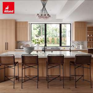 Armoires de cuisine de luxe Alland Modernizing Rift Sawn White Oak Custom Flat Panel Slab Door pour la rénovation de la cuisine - Product Image 5