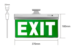 4 Wát lửa an toàn LED khẩn cấp Exit dấu hiệu ánh sáng 3.6V Ni-Cd Pin AC85V-265V nhôm + Acrylic - Product Image 6