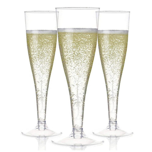 Elegantly <b>Reusable</b> Clear Champagne Glasses Plastic <b>Cups</b> for Wedding Birthday Party - Product Image 6