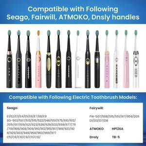 Cabezales de repuesto de cepillo de dientes eléctrico de cerdas suaves compatibles con <span class=keywords><strong>Seago</strong></span> & Fairwill Juego de cabezales de cepillos de dientes eléctricos En stock - Product Image 6