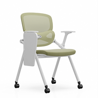 Chaise empilable commerciale en gros, chaise de bureau à dossier en maille respirante pour événements, salles de formation et grandes salles