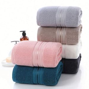 Serviette de bain pour adulte en coton pur, épaissie et surdimensionnée 70*150, avec logo personnalisé, douce et absorbante, jacquard, pour homme, usage domestique ou hôtelier - Product Image 3
