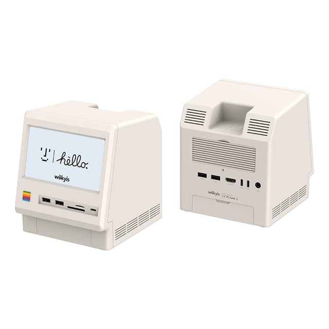 Dock for Mac Mini Retro Design 14-in-1 Docking Station, 5 Inch HD Display Compatible with Thunderbolt 4/5, up to 8TB SSD Storage