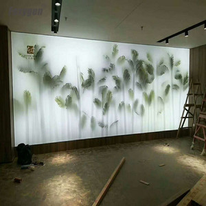 Foxygen tùy chỉnh phòng khách trang trí nội thất trần LED Backlit Solf CELLO phim chi tiết PVC phim trang trí gạch Trần - Product Image 2