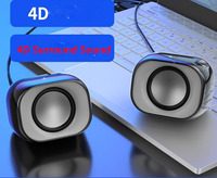 DHS-2111 portabel asli, Speaker komputer game dengan USB 2.0 Mini 3.5mm konektor Hifi Stereo Tablet Laptop Subwoofer