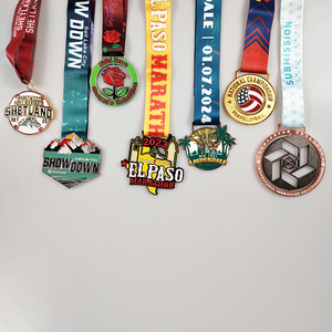 Médaille de marathon coureurs bon marché course de trail virtuelle amusante médaille de <span class=keywords><strong>montagne</strong></span> avec ruban couleur 5k 10k course de course sport - Product Image 3