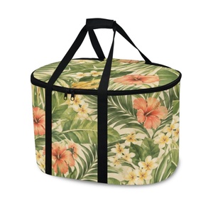 Borsa Personalizzata per Slow Cooker con Stampa Floreale Tropicale, Coperchio con Cerniera e Manici per il Trasporto - Product Image 2