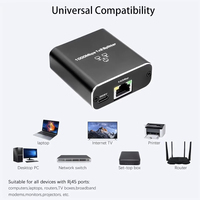 TUTI RJ45 기가비트 이더넷 분배기 1000Mbps LAN 네트워크 인터넷 1-2 출력 어댑터 네트워크 케이블 분배기