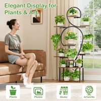 Rak Tanaman Logam Bentuk Hati Modern Oniya, Rak Tanaman Indoor Bertingkat, Rak Pajangan Dekoratif, Dekorasi Rumah & Taman