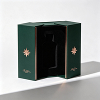 Boîte cadeau de luxe à double porte pour parfum avec insert, logo personnalisé, boîtes rigides en papier imprimées sur mesure