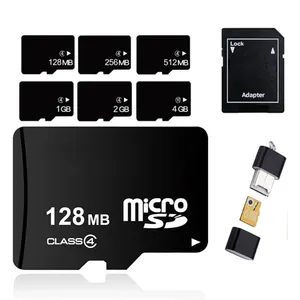 Venta caliente tarjeta de memoria SD 128MB 256MB 512MB 1GB 4K teléfono celular a granel Kara memoria PS2 micro MMC VGA flash a granel tarjeta SD personalizada