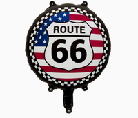 Ballons en Mylar Voiture de Course Route 66 Drapeau à Carreaux Pneu Feu de Signalisation Cône Voiture Vintage Décoration Fête Anniversaire Garçon Thème Course