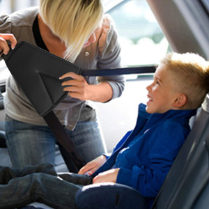 नरम बुना हुआ कपड़ा मोटर वाहन सीट बेल्ट कंटेनर सुविधाजनक त्रिकोण बटन प्रकार कार सुरक्षा बेल्ट - Product Image 2