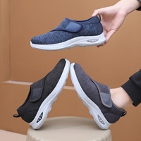 Chaussures de sport décontractées pour hommes, légères, tendance, couleur unie, avec fermetures auto-agrippantes, respirantes et souples
