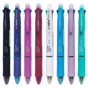 Bolígrafo <span class=keywords><strong>Borrable</strong></span> de 4 Colores con Lápiz y Bolígrafo de <span class=keywords><strong>Gel</strong></span> Multifuncional Translúcido 5 en 1 <span class=keywords><strong>Borrable</strong></span> de 0.7 mm, de Plástico, para Oficina y Escuela - Product Image 1