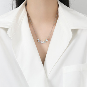 Joyería de moda personalizada de cobre, amistad de San Valentín, imán de diamante, corazón, trébol de cuatro hojas, collar - Product Image 5