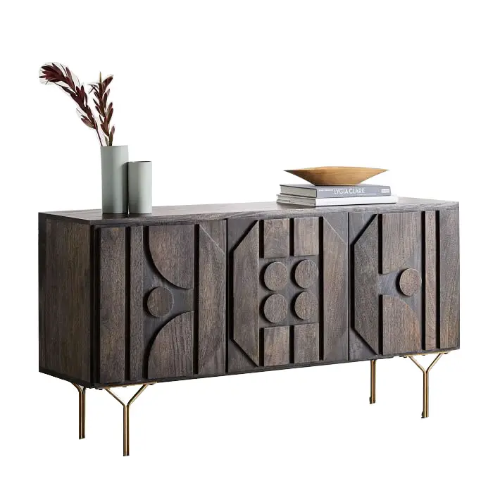 Wohnzimm-mueble italiano de almacenamiento de madera tallada, aparador holz moderno, para comedor, buffet de madera