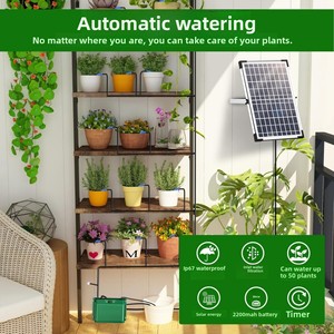 DaringFish Solar1 Vert/Noir, système d'irrigation solaire automatique pour jardin, ensemble d'équipement d'irrigation des plantes, système d'irrigation goutte à goutte - Product Image 2