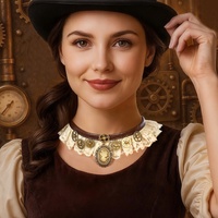 Nouvel Arrivage Transfrontalier : Cache-œil de Pirate Steampunk Rétro Gothique Vintage, Collier, Accessoire de Costume, Accessoire de Cosplay pour Enfants