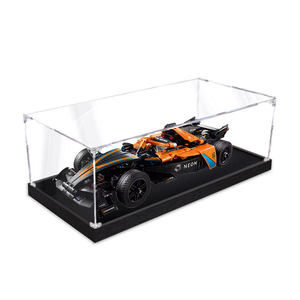 Vitrina de acrílico con superficie cepillada, estantes de exhibición a prueba de polvo para <span class=keywords><strong>McLaren</strong></span> Formula E Racing Car y para almacenamiento de figuras del conjunto 42169 - Product Image 5