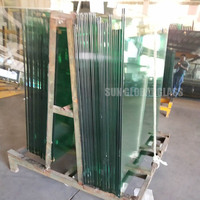 Verre feuilleté trempé transparent de 8 mm d'épaisseur, prix au mètre carré, verre feuilleté trempé PVB, coût au pied carré