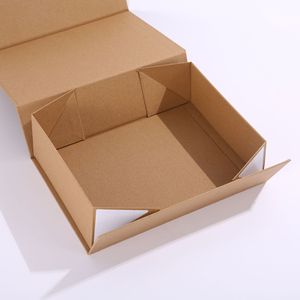 Boîte cadeau en carton blanc magnétique pliable à couvercle rabattable, boîte rigide monobloc sans ruban, pour fêtes d'<span class=keywords><strong>anniversaire</strong></span> - Product Image 3