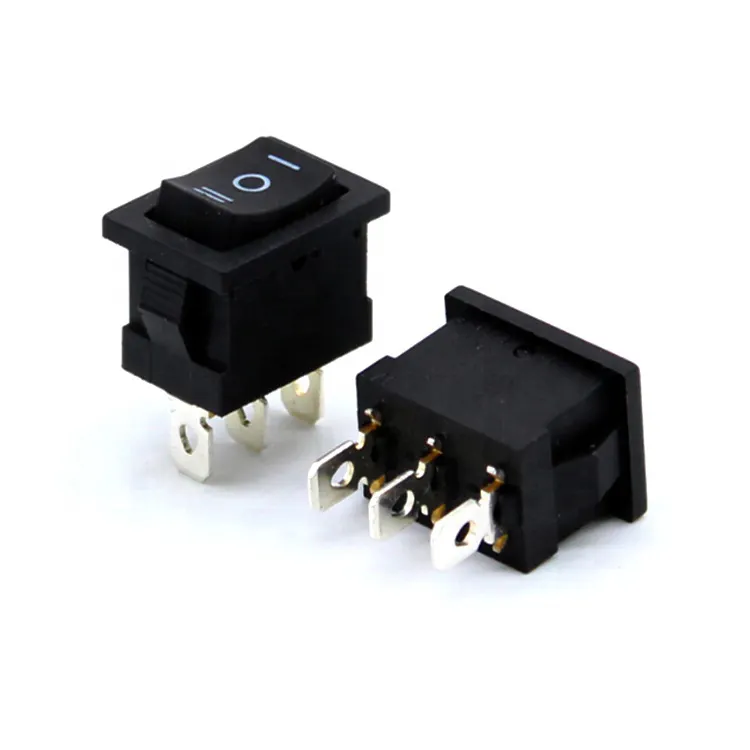 KCD1 3 PIN center off COPPER rocker switches with CE CQC TUV ROHS certificate from yueqing Manufacturer