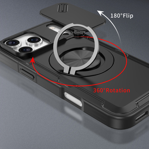 Funda para <span class=keywords><strong>iPhone</strong></span> 17 Pro Max con Cubierta Deslizante para Cámara, Resistente a Impactos 360° °   Funda con Soporte Giratorio para <span class=keywords><strong>iPhone</strong></span> 17 Pro Max - Product Image 4