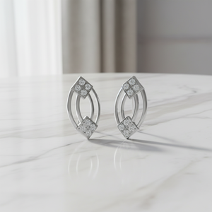 Pierre précieuse en moissanite naturelle Solatire Stud |   Fabriqué en argent |   Pierre facettée de 1 mm |   Boucles d'oreilles minimalistes pour femmes |   <span class=keywords><strong>FIZA</strong></span>_GSTUD_0371 - Product Image 5