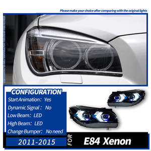 Faro per BMW <span class=keywords><strong>X1</strong></span> <span class=keywords><strong>E84</strong></span> 2011-2015, Gruppo Ottico a LED con Indicatori di Direzione Sequenziali Stile Freccia, Lente Proiettore - Product Image 6