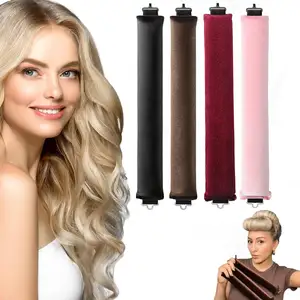 Không Có Nhiệt Dụng Cụ Uốn Tóc Con Lăn Mới Mềm Curling Rod Headband Heatless Tóc Curler Cho Heatless Curls