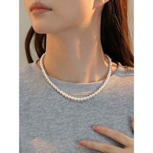 WENCHI Nouveau Collier de Perles 6mm Populaire pour Femme Modèle 2025 Tendance Superposition Empilable - Product Image 3