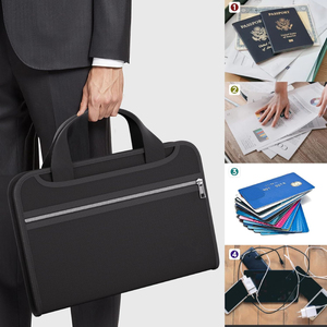 Accordion <strong>File</strong> Organizer Fireproof Expanding <strong>File</strong> Folder With Zipper Portable Important Document Organizer Folders For Office - Product Image 4