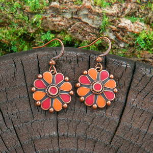 Fashion <b>Drop</b> Earrings Alloy Antique <b>Bronze</b> Plated Bohemia Style Flower Shape Party Women's Jewelry - Product Image 4