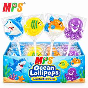 Caja de Regalo para Exhibición al por Mayor, Embalaje Encantador con Forma de Pez Delfín de la <span class=keywords><strong>Serie</strong></span> Océano, Piruleta - Product Image 1