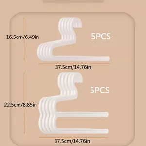 Lot de 5 cintres en plastique antidérapants de type Z pour vêtements, multi-niveaux, pour armoire, rangement spécial, écologiques - Product Image 6