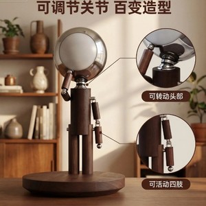 Lampe de table créative Huanchen en bois de noyer massif, commande tactile, rechargeable, lampe de bureau pour la lecture, respectueuse des yeux - Product Image 4