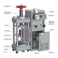 Máquina de Ensayo de Compresión Hidráulica de Alta Precisión 2000KN DYE-2000 con Plato de 240mm para Resistencia del Hormigón según Norma ISO