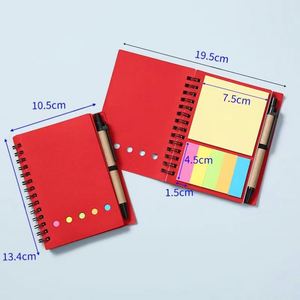 Set de Cuadernos de Notas Autoadhesivos en Espiral A6, Herramienta Esencial para Estudio y Oficina, Bloc de Notas Adhesivas de Papel Kraft, Libro de Hojas Sueltas con Espiral para Notas - Product Image 2