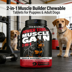 <span class=keywords><strong>Tablet</strong></span> Kunyah Pembentuk Otot 2-in-1 OEM/ODM untuk Anak Anjing & Anjing Dewasa - Vitamin & Suplemen Anjing untuk Peningkatan & Pertumbuhan Otot - Product Image 1