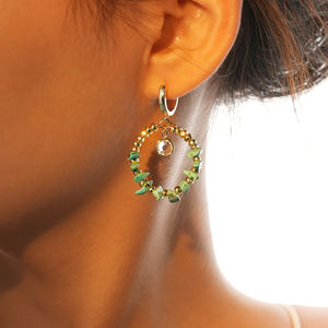 قلادة خانقة من الأحجار الطبيعية بأسلوب بوهيمي عتيق، قلادة قابلة للتعديل من الخرز الفيروزي - Product Image 5