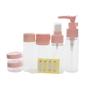 Juego de botellas de viaje Yan Ying, 7 piezas, de plástico, portátiles, para rellenar cosméticos, para maquillaje y uso diario. - Product Image 2