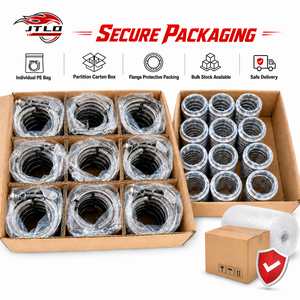 Kit de raccordement d'échappement en acier inoxydable sur mesure avec collier de serrage en V standard et brides mâles et femelles - Product Image 4