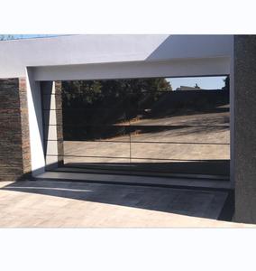 Portes <span class=keywords><strong>de</strong></span> <span class=keywords><strong>garage</strong></span> en verre isolé à sectionnement vertical <span class=keywords><strong>de</strong></span> conception moderne, noires, en vente chaude - Product Image 1