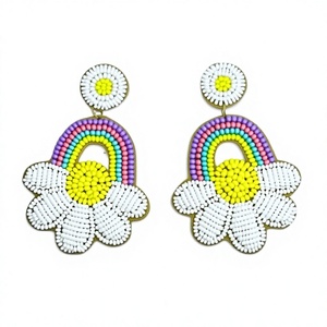 Nouvelles Boucles d'Oreilles Perles Pendantes de Haute Qualité 2026 – Bijoux Indiens Perlés Faits Main Tendance et Très Vendus pour Femme (Vente en Gros) - Product Image 1