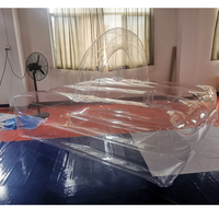 Lit gonflable en polychlorure de vinyle épais et transparent, un matelas gonflable adapté à une utilisation à la maison et en clinique