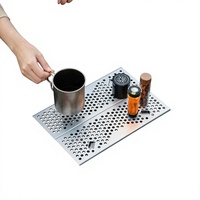 Table d'appoint rectangulaire pliante en alliage d'aluminium, légère et portable, pour camping, cuisine en extérieur, petit mobilier d'extérieur
