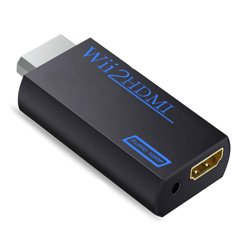 Wii Hdmi Converter Adapter Wii to Hdmi 1080P Connector Output Video  Audio Supports All Wii Display Modes Black